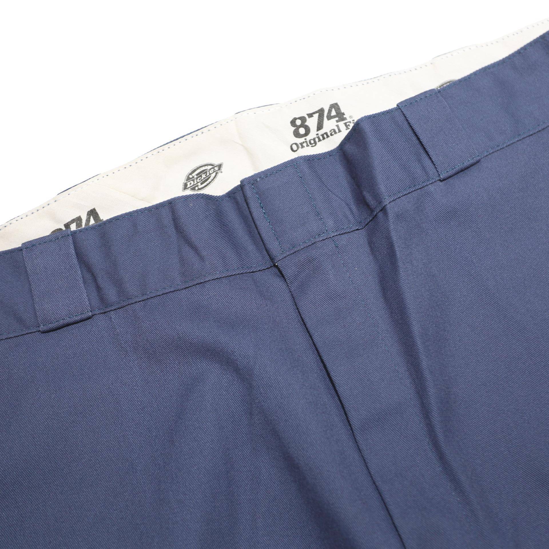 DICKIES Mens Cotton Blend Blue Regular Straight Trousers W40 L29 Workwear Zip