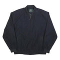 KINGFIELD Mens Black Classic Jacket L Polyester Zip Plain Casual Outerwear