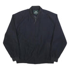 KINGFIELD Mens Black Classic Jacket L Polyester Zip Plain Casual Outerwear