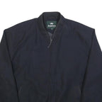 KINGFIELD Mens Black Classic Jacket L Polyester Zip Plain Casual Outerwear