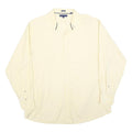 TOMMY HILFIGER Mens Cream Cotton Shirt XL Classic Fit Button-Up Casual