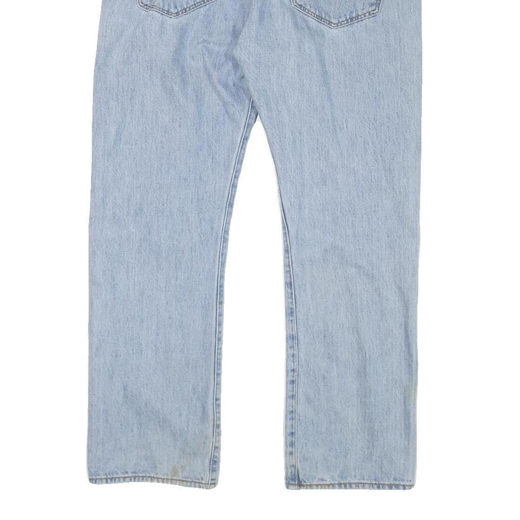 LEVI'S Mens Cotton Blend Blue Regular Straight Trousers W36 L29 Classic Zip