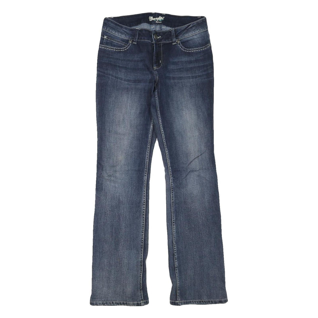 WRANGLER Womens Blue Regular Bootcut Denim Medium W30 L33 Classic Cotton Blend