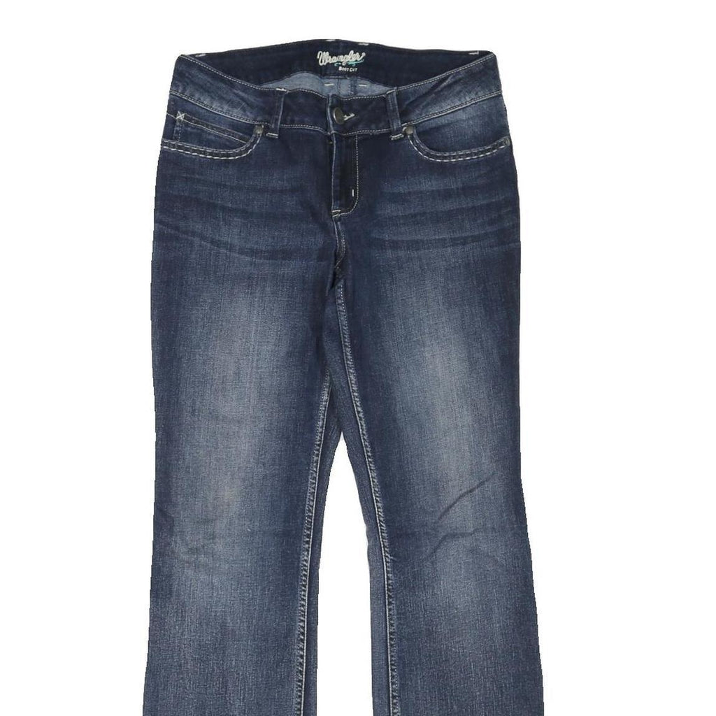 WRANGLER Womens Blue Regular Bootcut Denim Medium W30 L33 Classic Cotton Blend