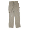 CARHARTT Mens Beige Cotton Blend Regular Cargo Trousers W30 L34 Workwear Utility