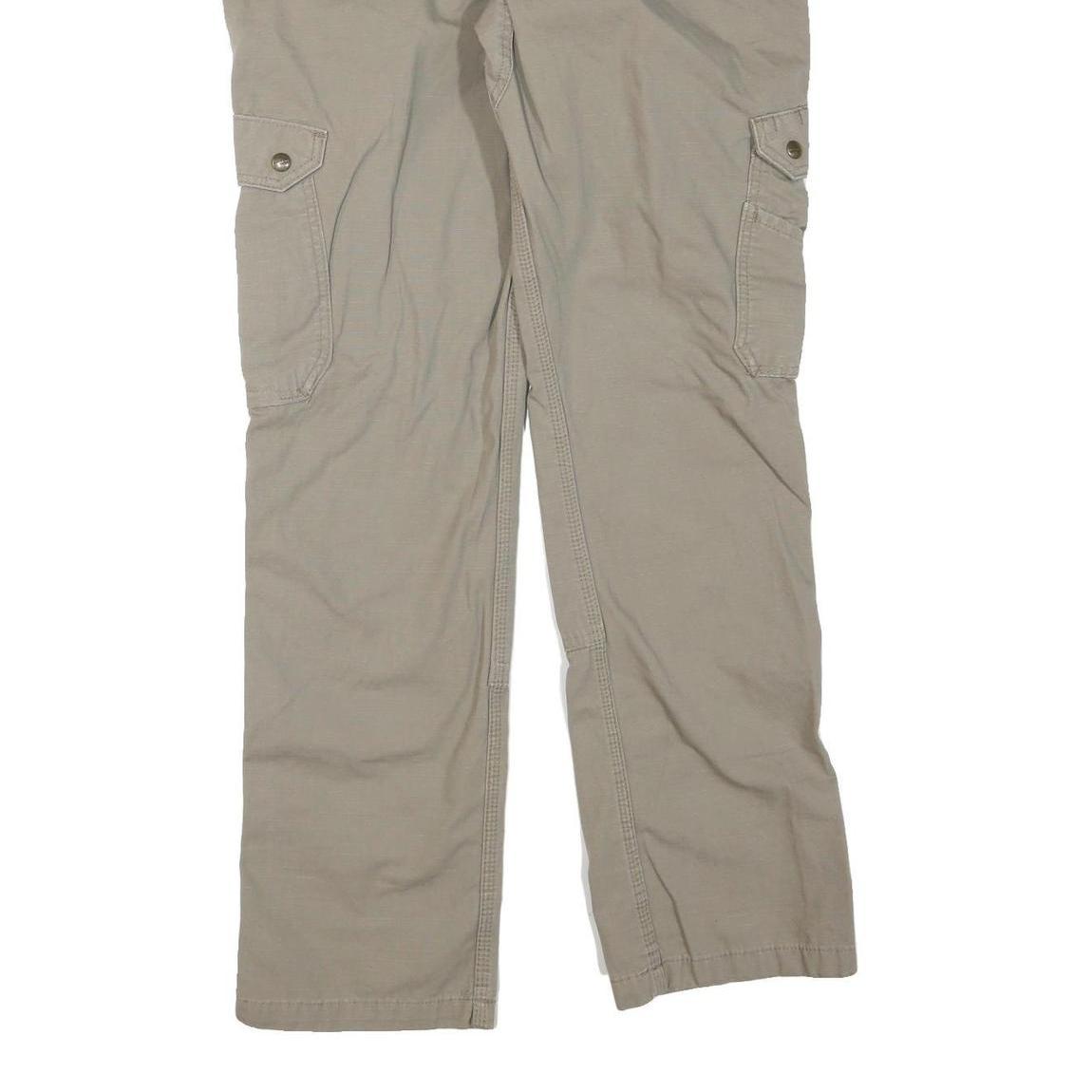 CARHARTT Mens Beige Cotton Blend Regular Cargo Trousers W30 L34 Workwear Utility