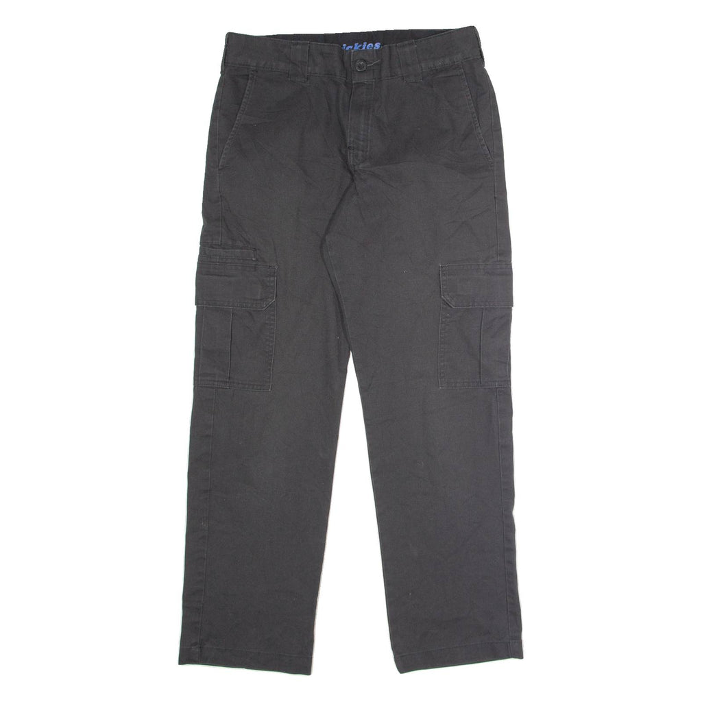 DICKIES Flex Workwear Cargo Mens Trousers Black Slim Tapered W32 L30