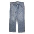 CARHARTT Mens Relaxed Jeans Blue Denim W42 L34 Cotton Blend Zip Casual Workwear