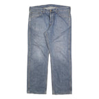 CARHARTT Mens Relaxed Jeans Blue Denim W42 L34 Cotton Blend Zip Casual Workwear