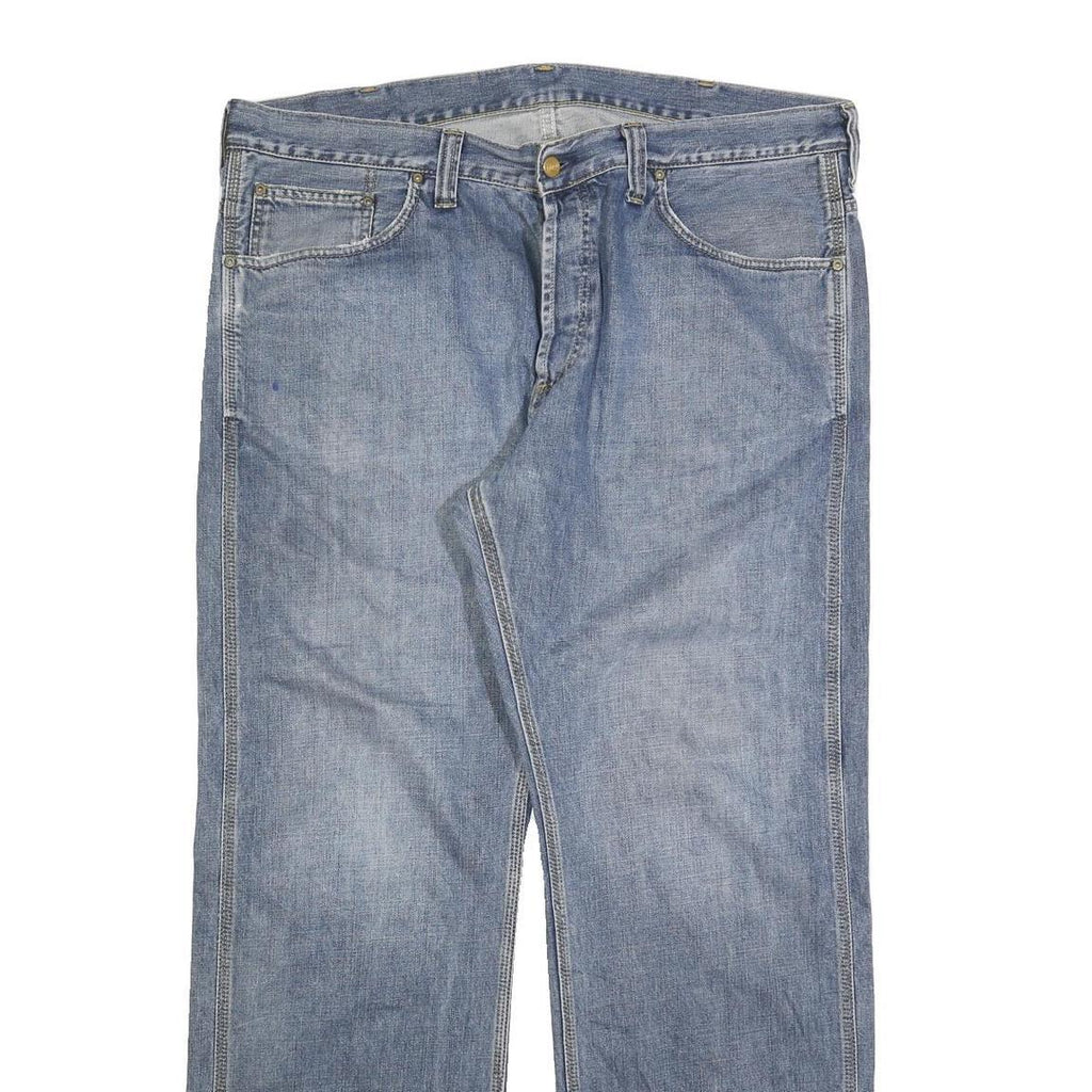CARHARTT Mens Relaxed Jeans Blue Denim W42 L34 Cotton Blend Zip Casual Workwear