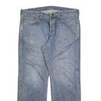 CARHARTT Mens Relaxed Jeans Blue Denim W42 L34 Cotton Blend Zip Casual Workwear
