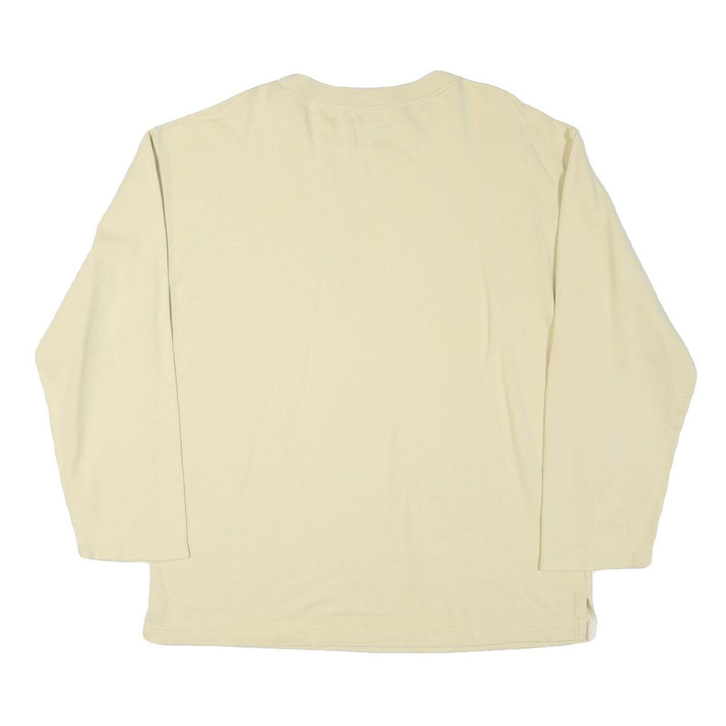 WOMEN Mens Cream Sweatshirt Crew Neck XL Cotton Blend Casual Comfortable