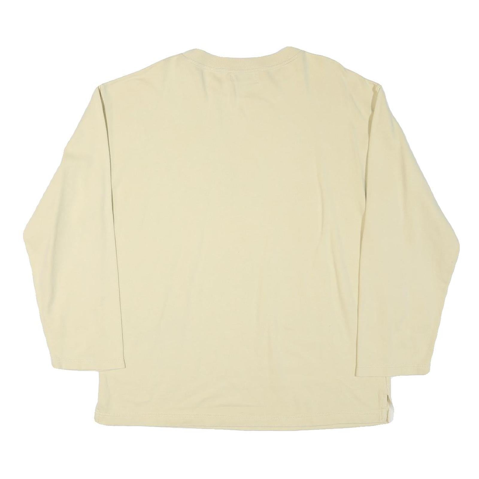 WOMEN Mens Cream Sweatshirt Crew Neck XL Cotton Blend Casual Comfortable