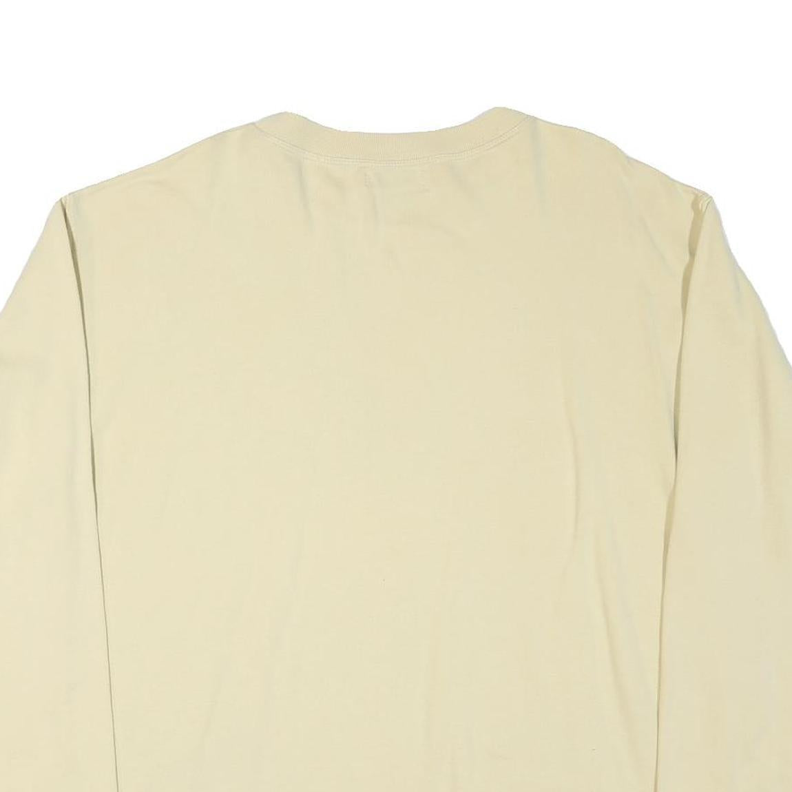 WOMEN Mens Cream Sweatshirt Crew Neck XL Cotton Blend Casual Comfortable