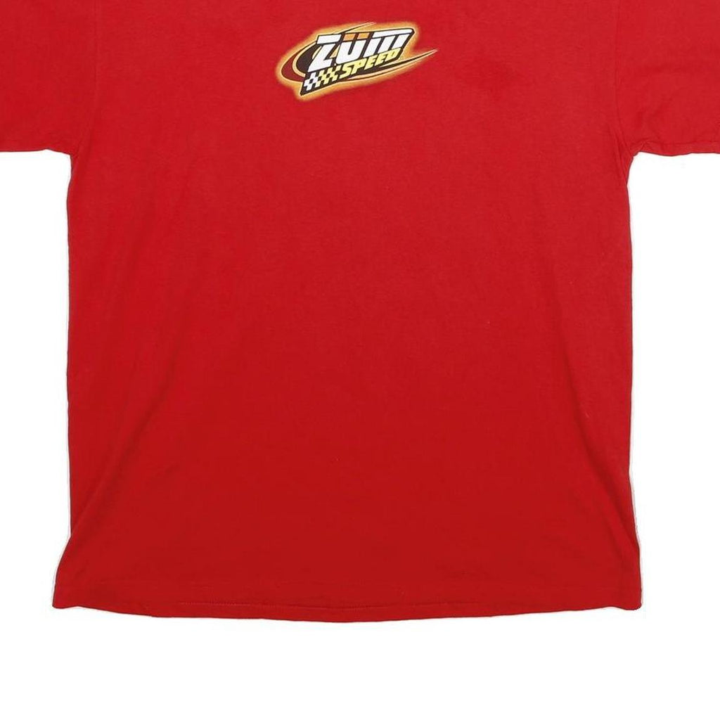 DELTA PRO WEIGHT Mens Red Graphic T-Shirt M Short Sleeve Round Neck Burnout