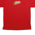 DELTA PRO WEIGHT Mens Red Graphic T-Shirt M Short Sleeve Round Neck Burnout