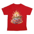 DELTA PRO WEIGHT Mens Red Graphic T-Shirt M Short Sleeve Round Neck Burnout