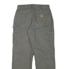 CARHARTT Mens Regular Fit Grey Cotton Blend Trousers W30 L31 Workwear Utility