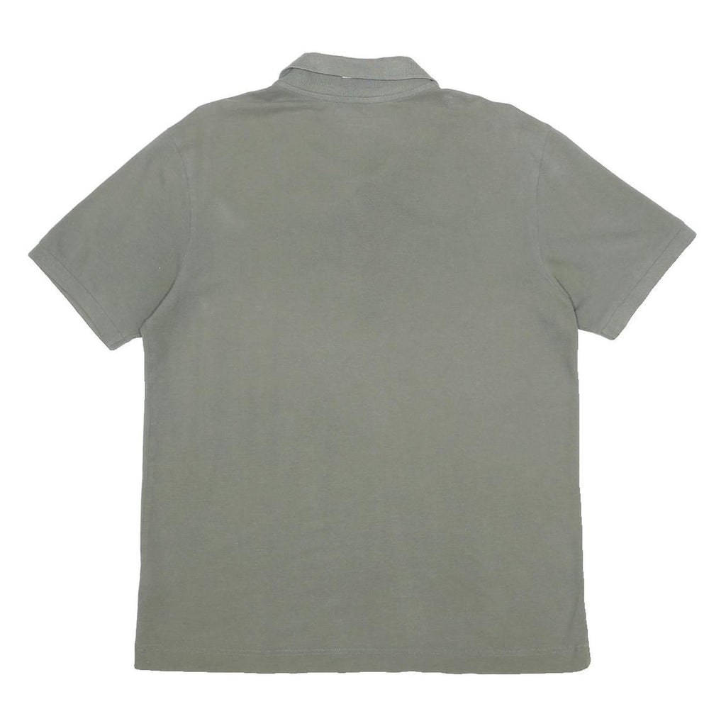 KAPPA Mens Grey Short Sleeve Plain Polo Shirt L Cotton Casual Sportswear