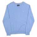 MCGREGOR Mens Blue Plain Cotton Blend V-Neck Basic Knit Jumper L Casual