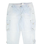 JOHN BANER Mens Jeans Light Blue Regular Regular Cotton Blend W34 L32 Cargo