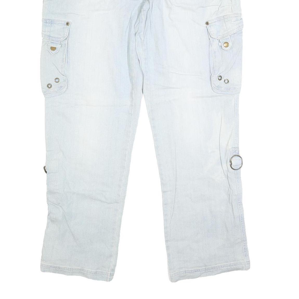 JOHN BANER Mens Jeans Light Blue Regular Regular Cotton Blend W34 L32 Cargo