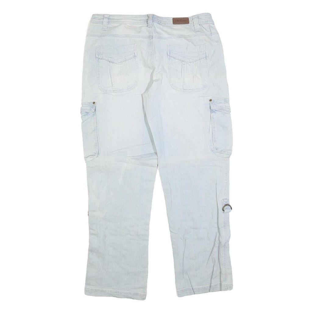 JOHN BANER Mens Jeans Light Blue Regular Regular Cotton Blend W34 L32 Cargo