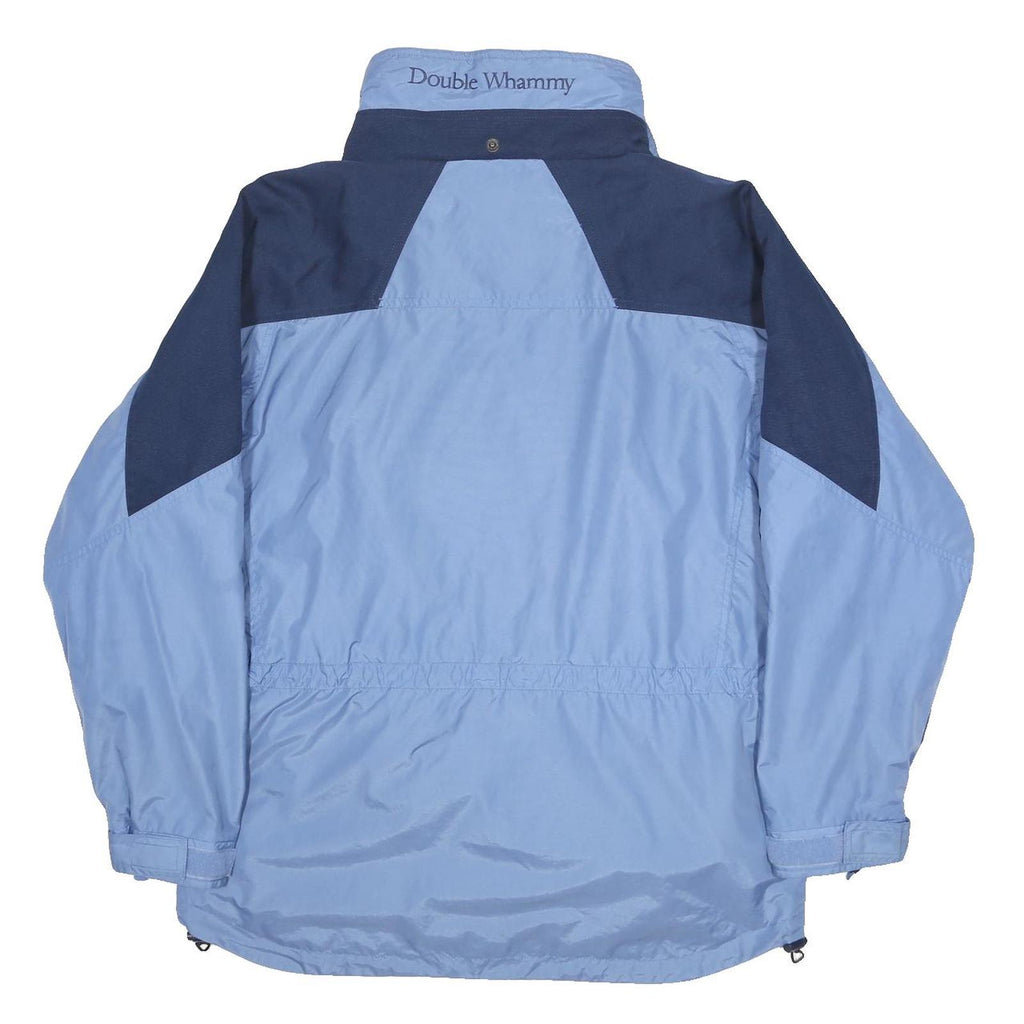COLUMBIA Fleece Lined Womens Blue & Navy Outdoor Jacket L Zip Water Resistant