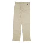 DICKIES Womens Beige Cotton Blend Regular Straight Trousers W28 L30 Workwear Zip