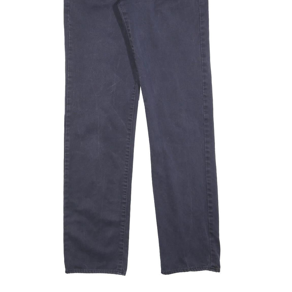 CALVIN KLEIN JEANS Womens Cotton Blend Blue Slim Straight Trousers W27 L32