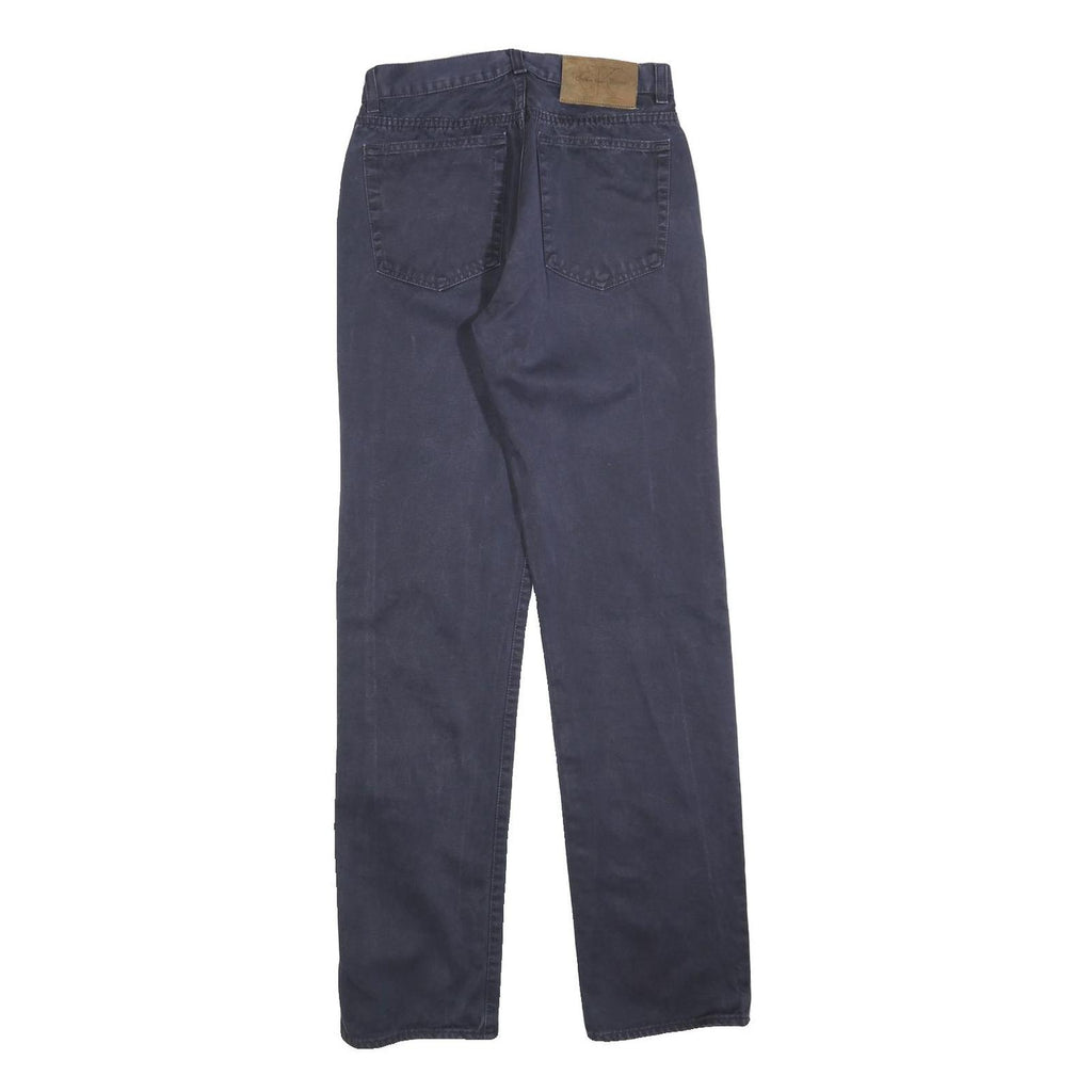 CALVIN KLEIN JEANS Womens Cotton Blend Blue Slim Straight Trousers W27 L32
