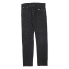 LEVI'S 502 Mens Jeans Black Slim Skinny Denim Medium W30 L32 Stylish Zip