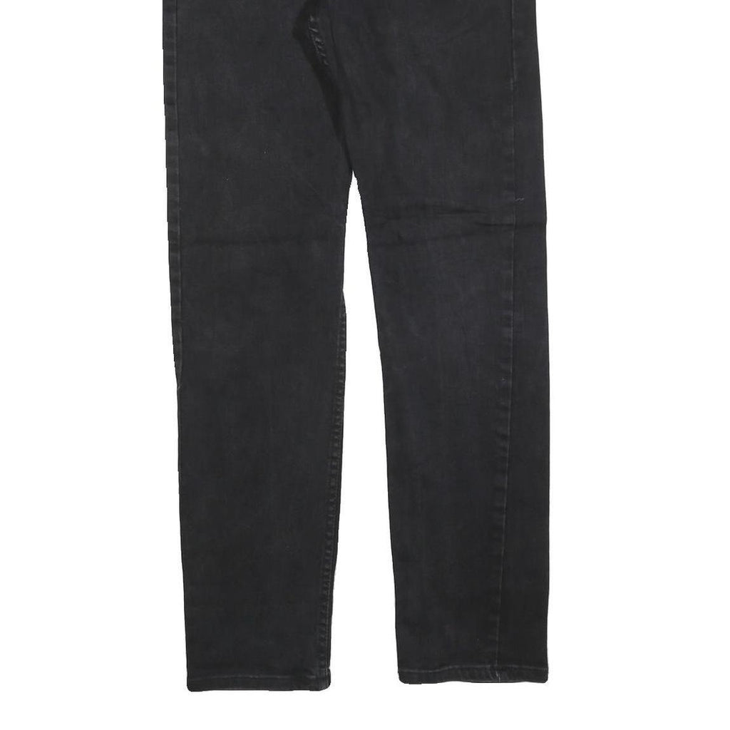 LEVI'S 502 Mens Jeans Black Slim Skinny Denim Medium W30 L32 Stylish Zip