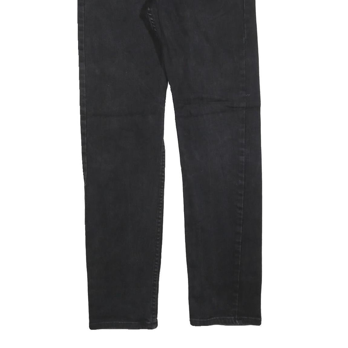 LEVI'S 502 Mens Jeans Black Slim Skinny Denim Medium W30 L32 Stylish Zip