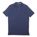 POLO RALPH LAUREN Mens Blue Red Logo Short Sleeve Polo Shirt S Classic Fit