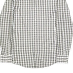 BOSS HUGO BOSS Mens Green & White Check Shirt M Cotton Classic Smart