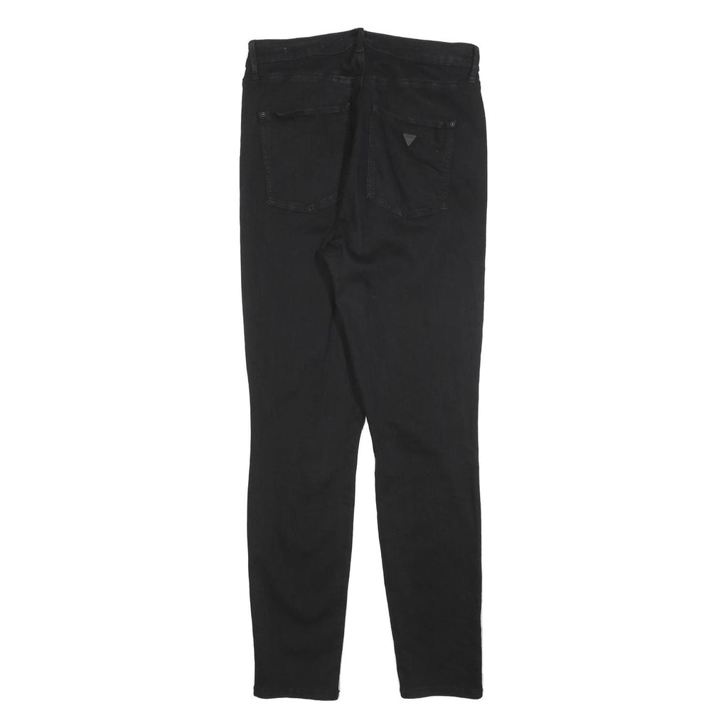GUESS Womens Jeans Black Slim Skinny Denim W30 L30 Zip Cotton Blend Stylish