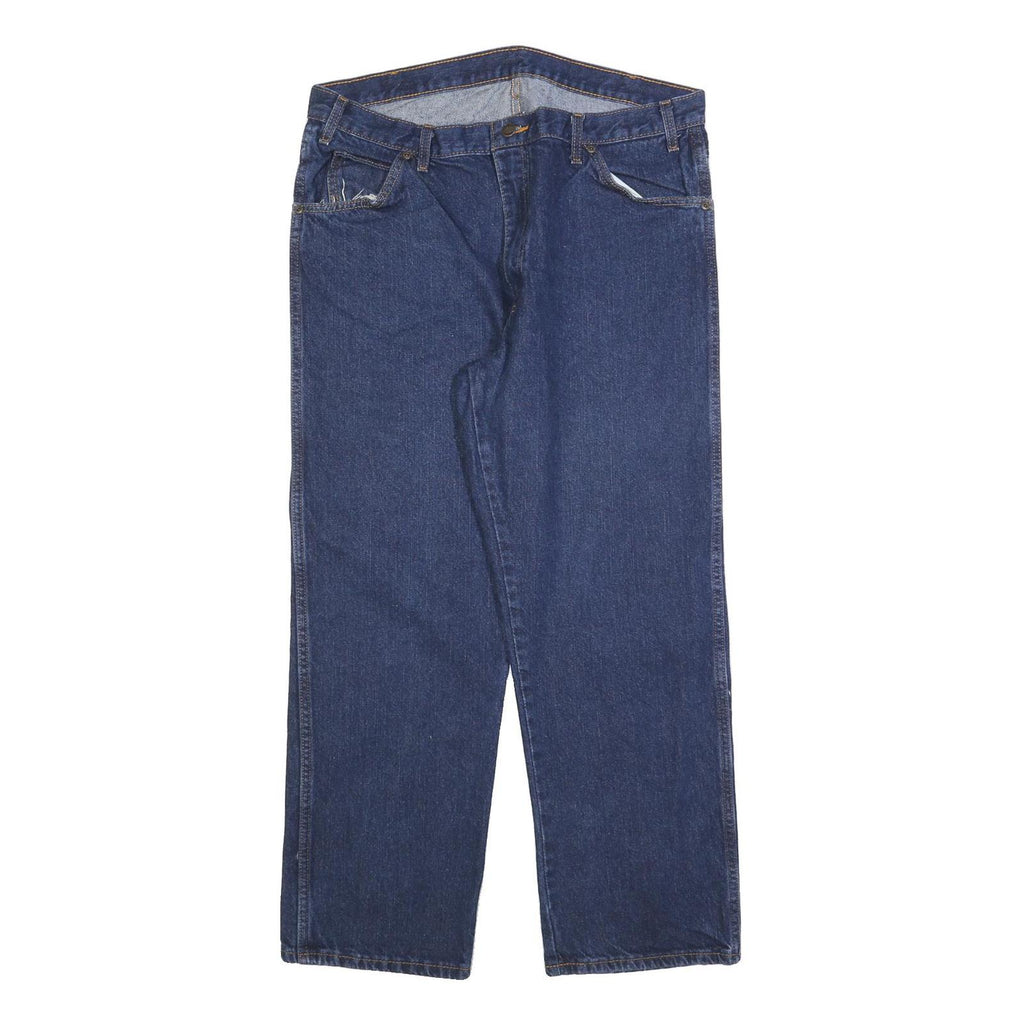 DICKIES Mens Regular Blue Denim Jeans W38 L29 Zip Closure Classic Fit Workwear