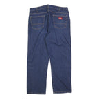 DICKIES Mens Regular Blue Denim Jeans W38 L29 Zip Closure Classic Fit Workwear