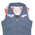 NIKE Womens Blue & Red Sleeveless Zip Polyester Blend Outdoor Jacket S