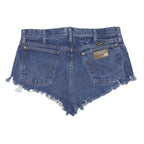 WRANGLER Womens Shorts Blue Denim Cut-Off L W36 Frayed Hem Casual Summer