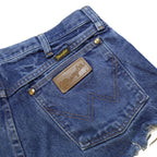 WRANGLER Womens Shorts Blue Denim Cut-Off L W36 Frayed Hem Casual Summer
