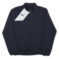 PUMA Mens Navy Blue Sports Jacket M Polyester Blend Zip Plain Athletic