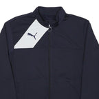 PUMA Mens Navy Blue Sports Jacket M Polyester Blend Zip Plain Athletic