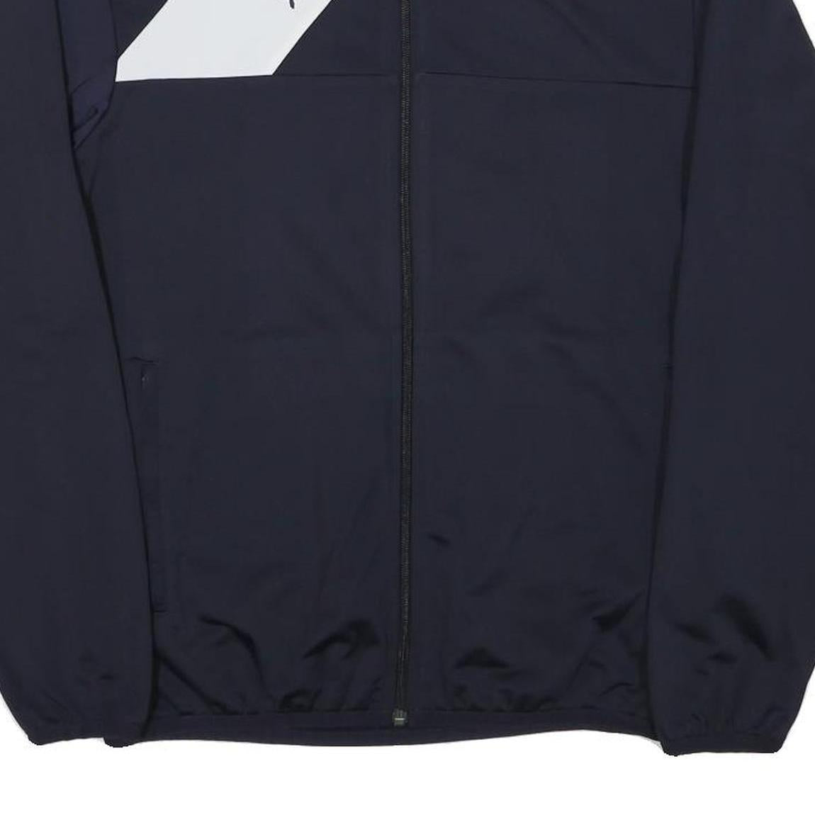 PUMA Mens Navy Blue Sports Jacket M Polyester Blend Zip Plain Athletic