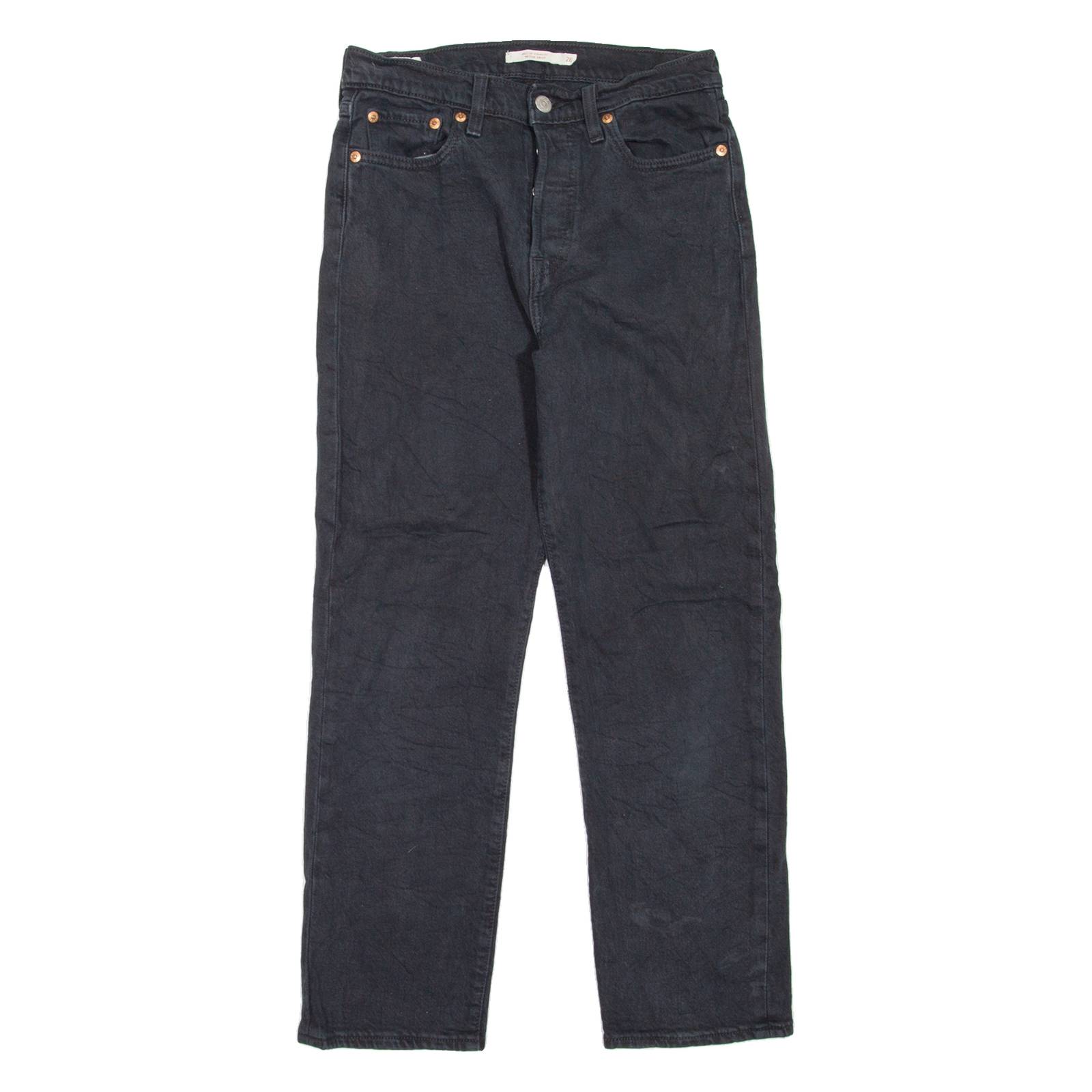 LEVI'S Wedgie BIG E Womens Jeans Black Regular Straight W26 L26