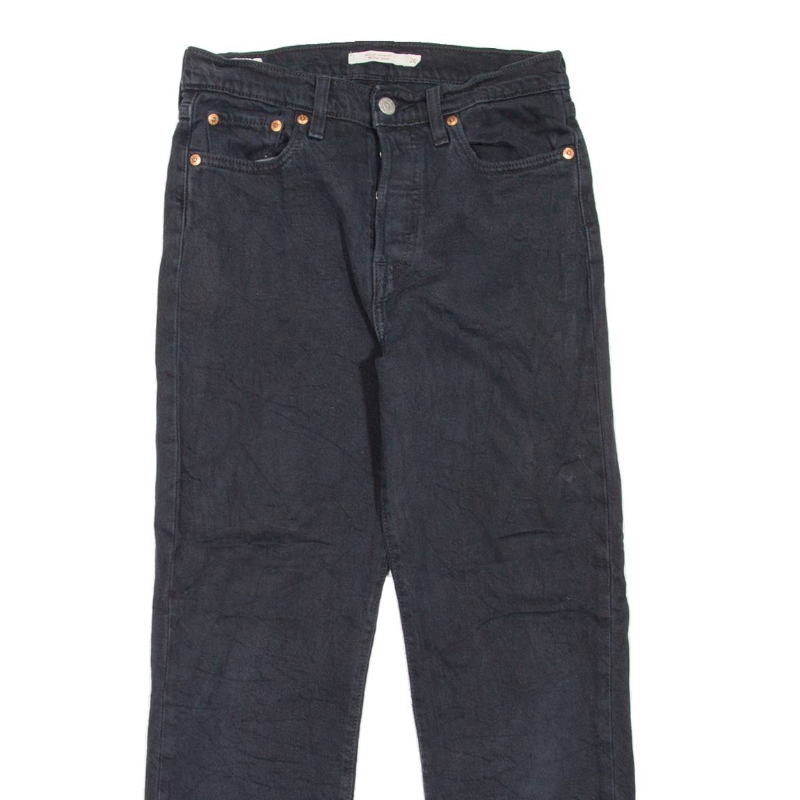 LEVI'S Wedgie BIG E Womens Jeans Black Regular Straight W26 L26