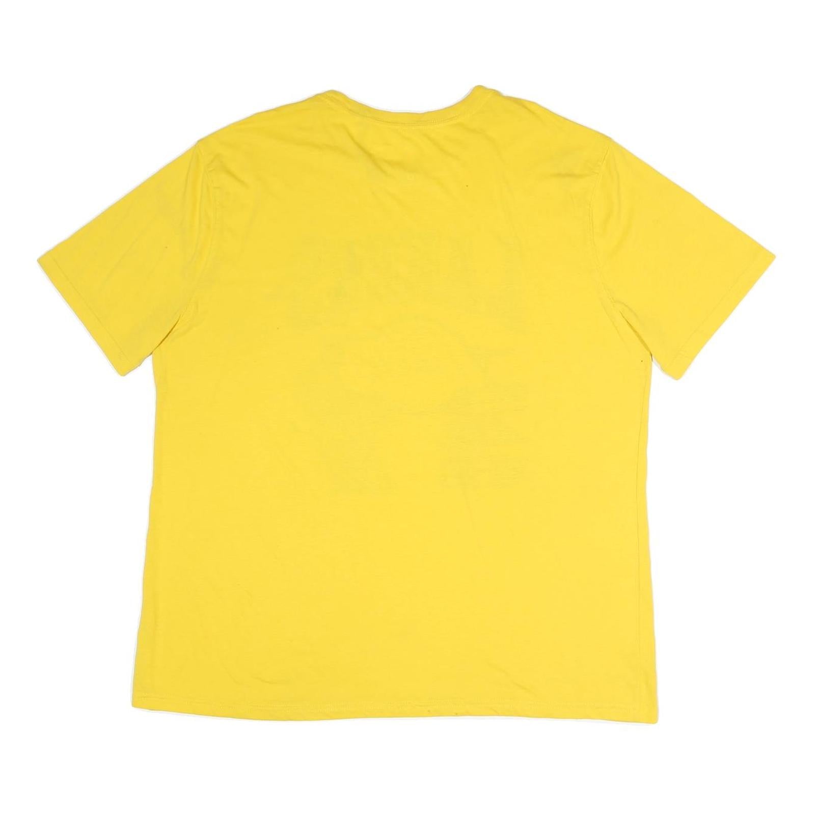 NBA Mens Yellow Los Angeles Lakers Basketball T-Shirt 2XL Short Sleeve Crew Neck