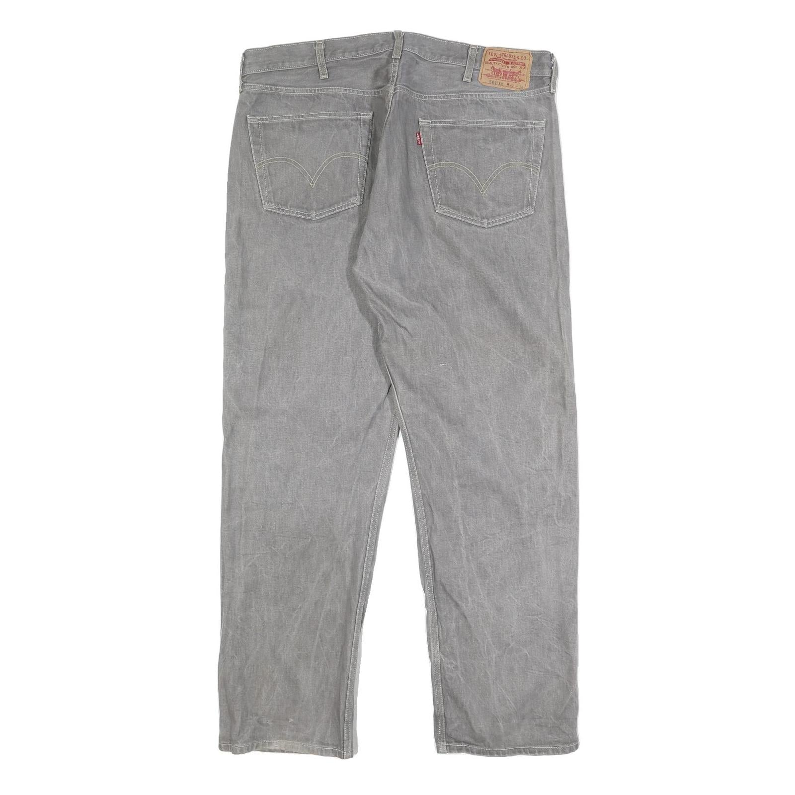 LEVI'S 501XX Mens Jeans Grey Regular Straight Denim Medium W38 L32 Classic Fit