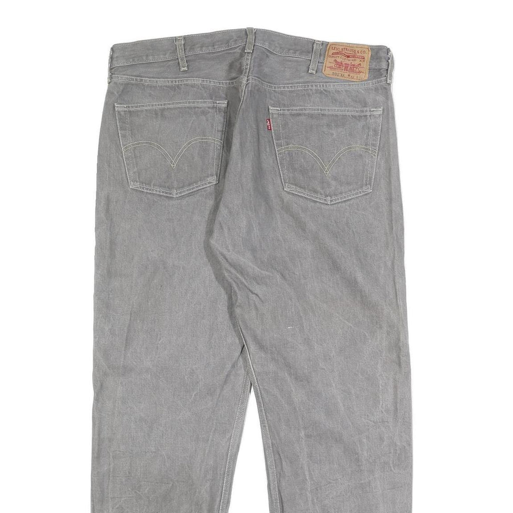 LEVI'S 501XX Mens Jeans Grey Regular Straight Denim Medium W38 L32 Classic Fit